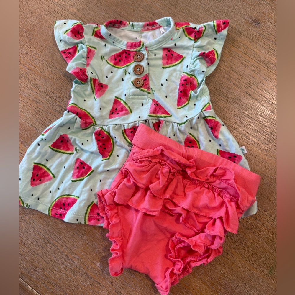 Posh Peanut Watermelon and Coral Baby Set